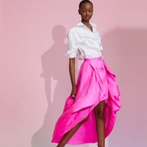 Cynthia Rowley Women's Pink Silk Bow Skirt Size